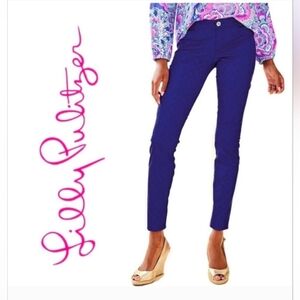 2/$20 Lilly Pulitzer Chantal Stretch Dinner Pant in Navy size 0